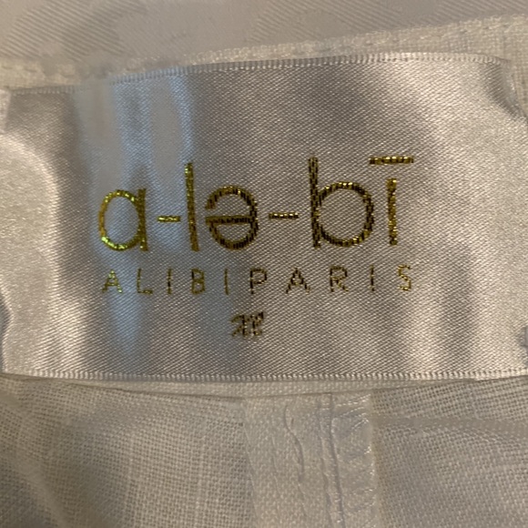 ALIBI PARIS Women 100% Linen Drawstring Pants - Picture 9 of 13